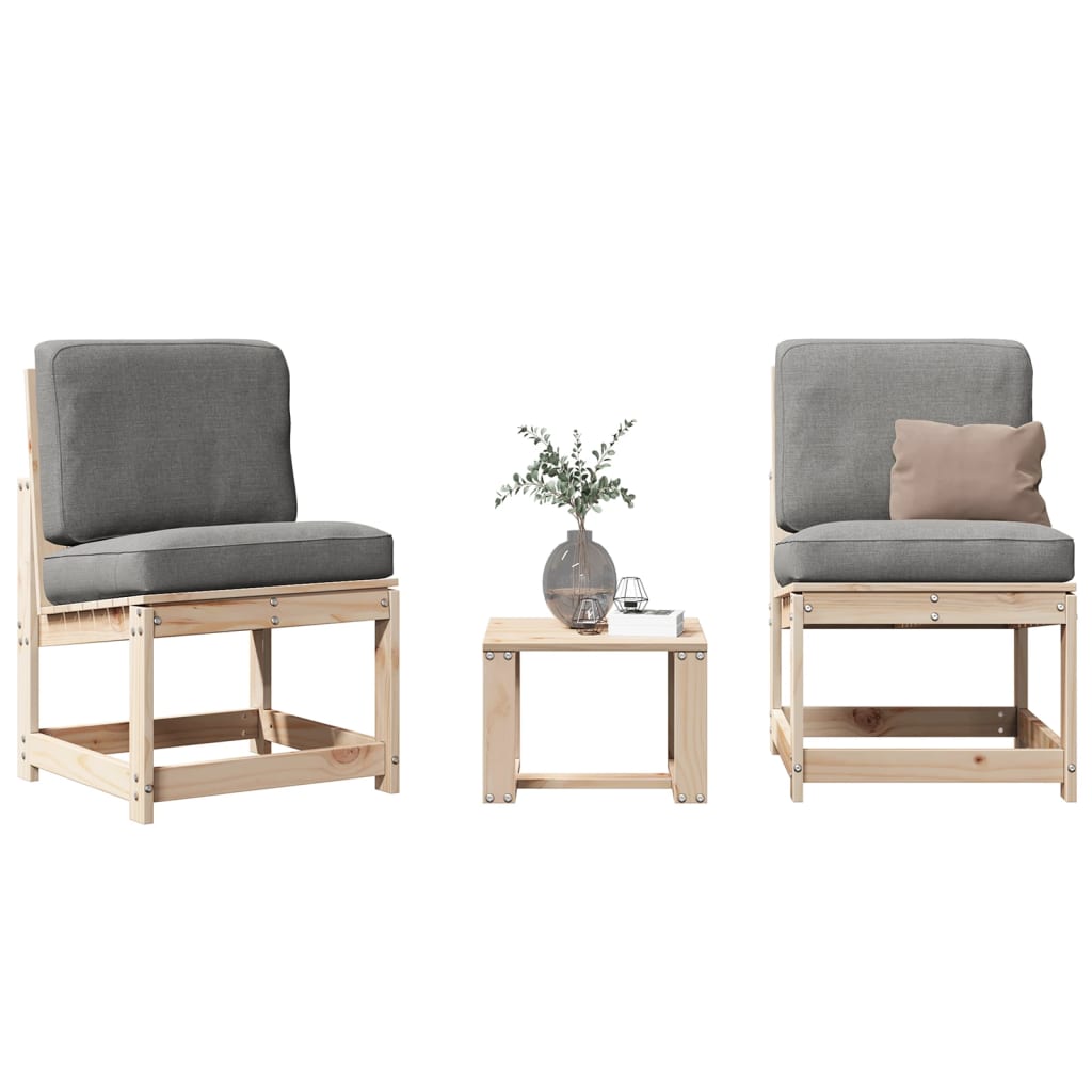 Conjunto de jardín Hermes 2 sillones + 1 mesa natural 3