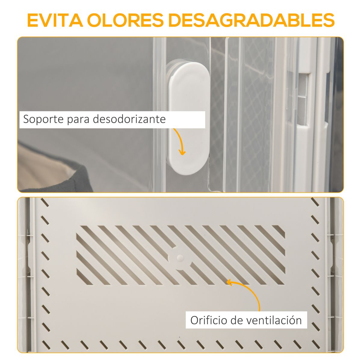 Pack de 18 cajas organizativas Homcom con puerta magnética 21x28x36 cm