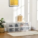 Pack de 8 cajas organizativas Homcom modulares 21x28x36 cm animada