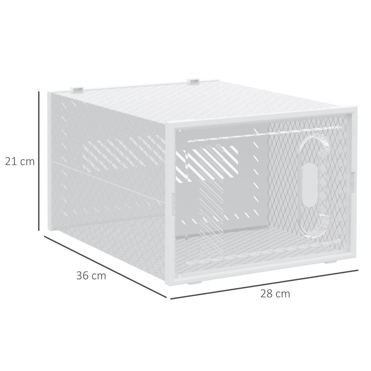 Pack de 8 cajas organizativas Homcom modulares 21x28x36 cm medidas