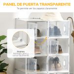 Pack de 8 cajas organizativas Homcom modulares 21x28x36 cm