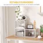 Pack de 8 cajas organizativas Homcom modulares 21x28x36 cm