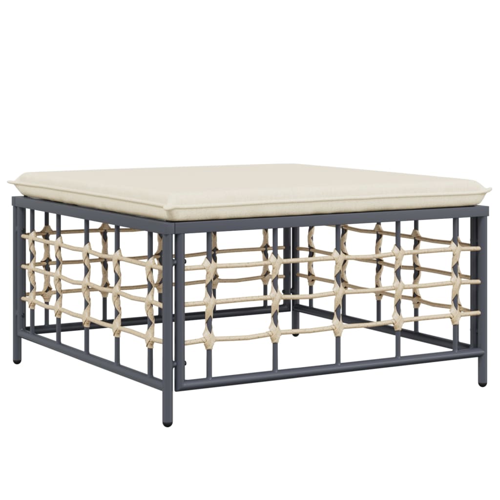 Conjunto de jardín Creta 3 piezas con cojines beige 80x212x72 cm 6