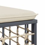 Conjunto de jardín Creta 3 piezas con cojines beige 80x212x72 cm 7