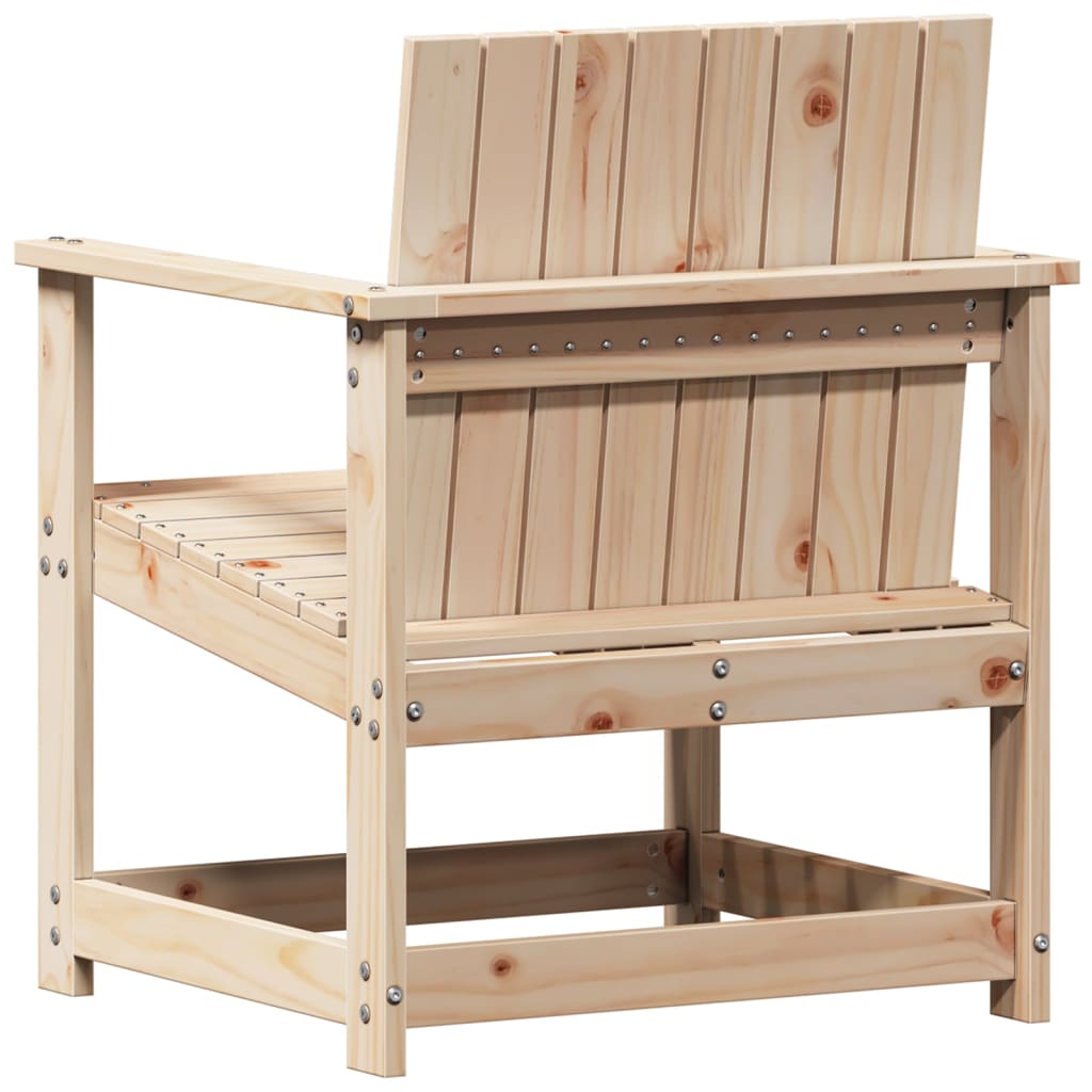 Conjunto de jardín Laguna 2 sillas + mesa madera maciza de pino natural