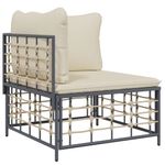 Conjunto de jardín Rafaella 4 piezas beige 80x214x142 cm esquinero