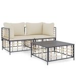 Conjunto de jardín Laos 2 sillones + mesa beige  2