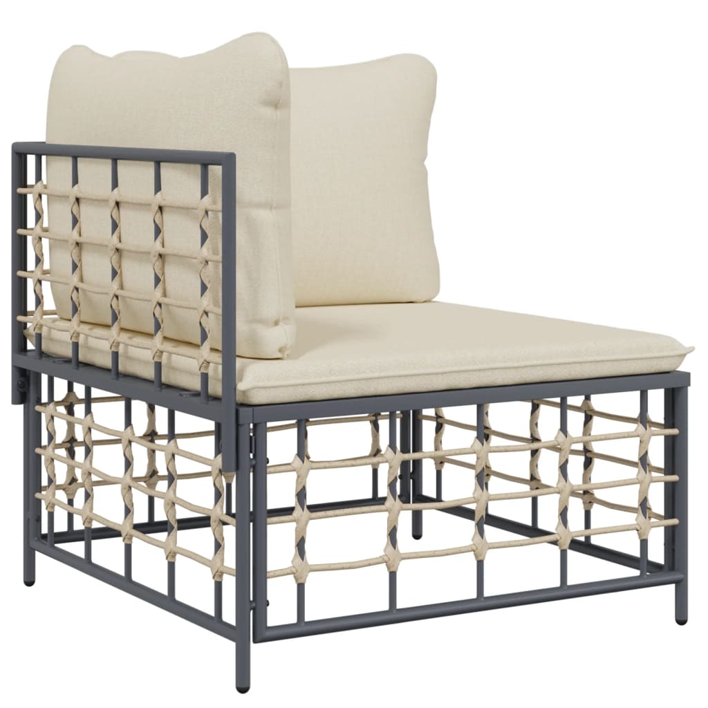 Conjunto de jardín Mosc 4 piezas con mesa de centro beige