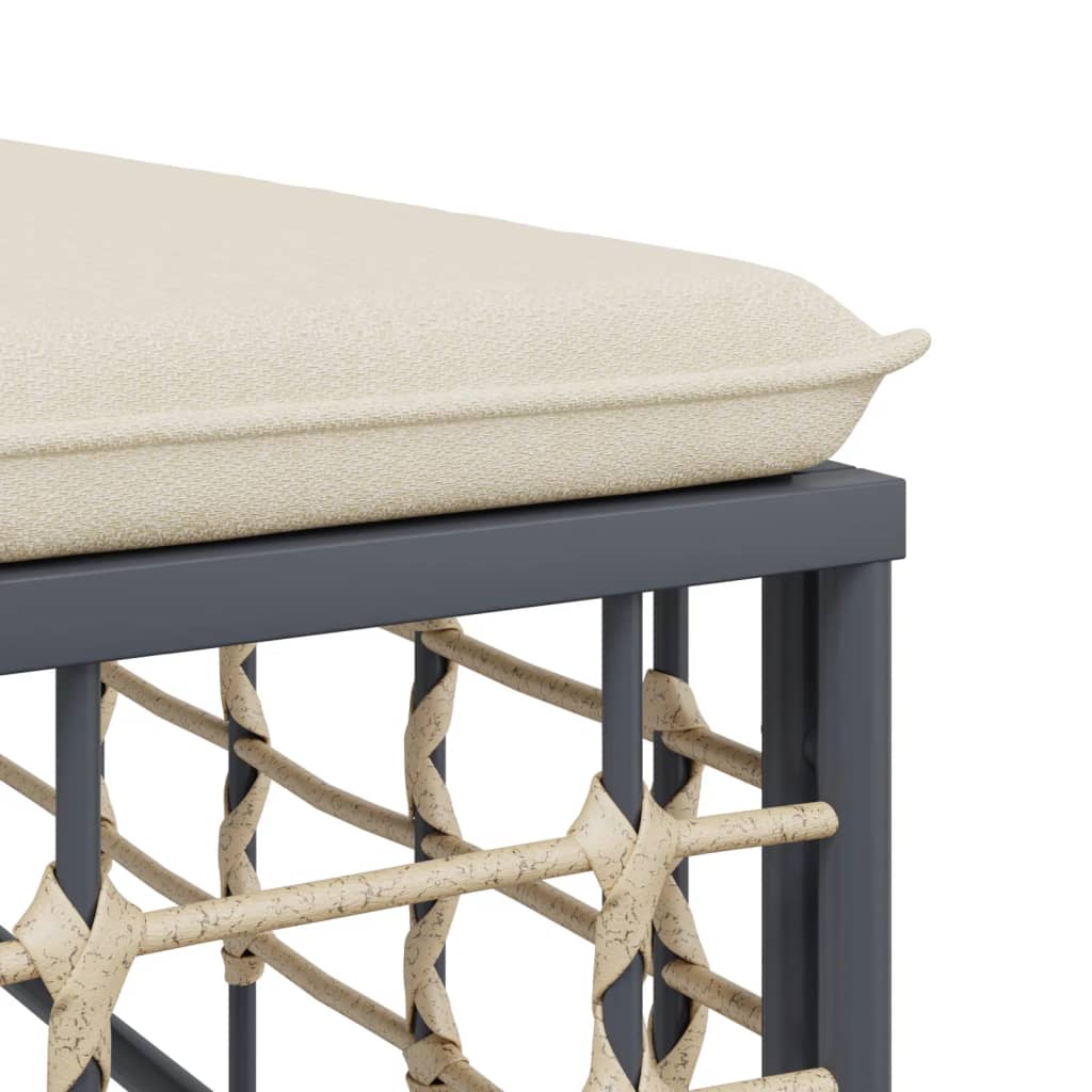Conjunto de jardín Mosc 4 piezas con mesa de centro beige