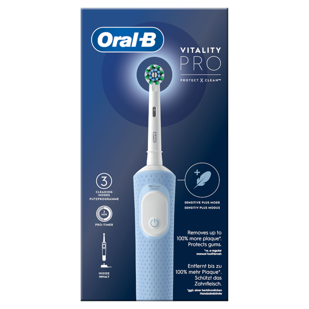 Cepillo de dientes eléctrico Oral-B Vitality Pro limpieza 2D azul ...