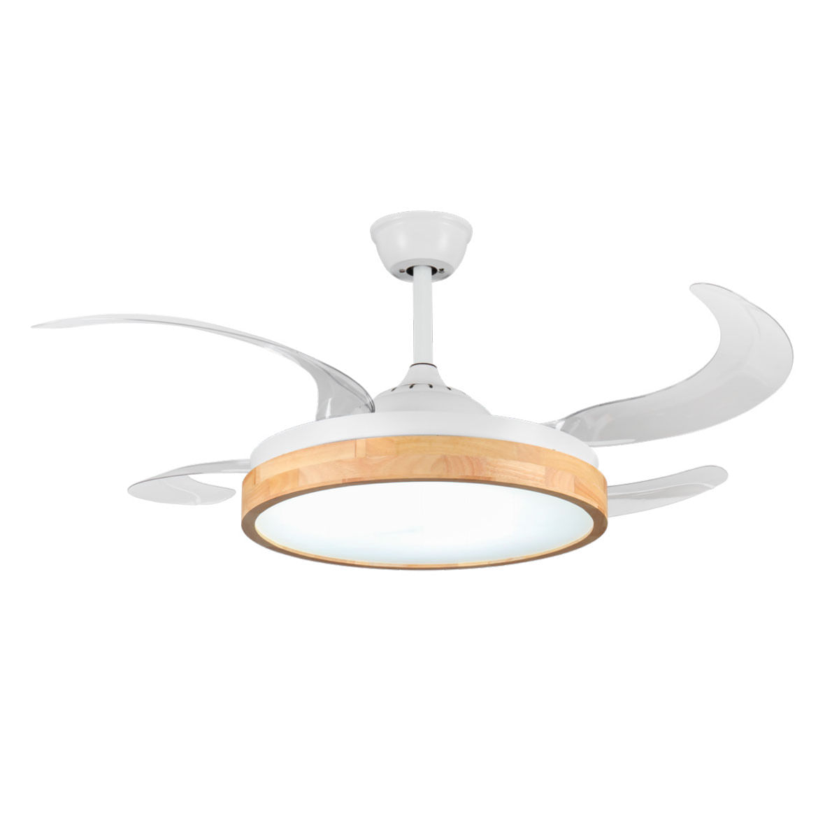 Ventilador de techo Kaus 7048WD Universal Blue 64W aspas retráctiles WiFi blanco/natural Ø122 cm