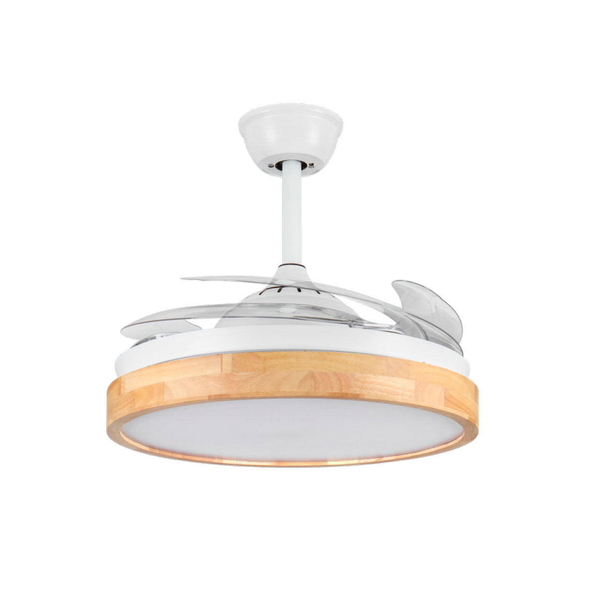 Ventilador de techo Kaus 7048WD Universal Blue 64W aspas retráctiles WiFi blanco/natural Ø122 cm 2