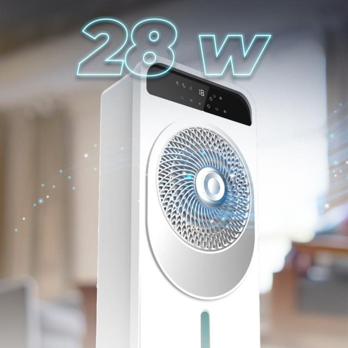 Climatizador-evaporativo-Cecotec-EnergySilence-5000-Cool-Wave-28W-5L-12-velocidades-blanco-potencia