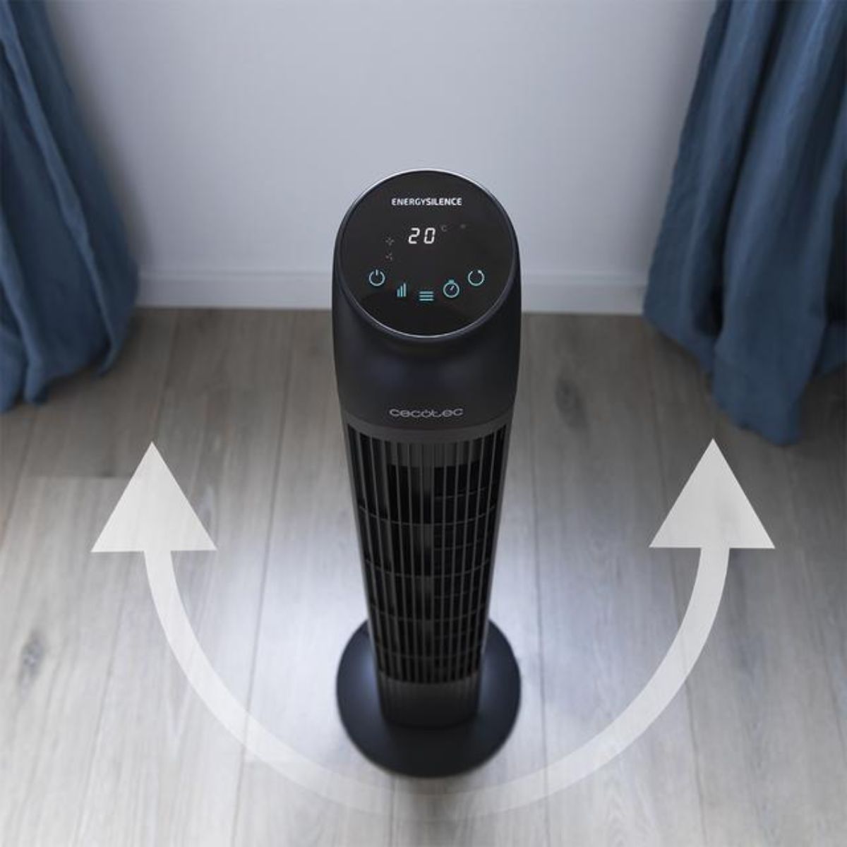 Ventilador-de-torre-Cecotec-EnergySilence-8050-SkyLine-Smart-45W-mando-a-distancia-negro-oscilacion