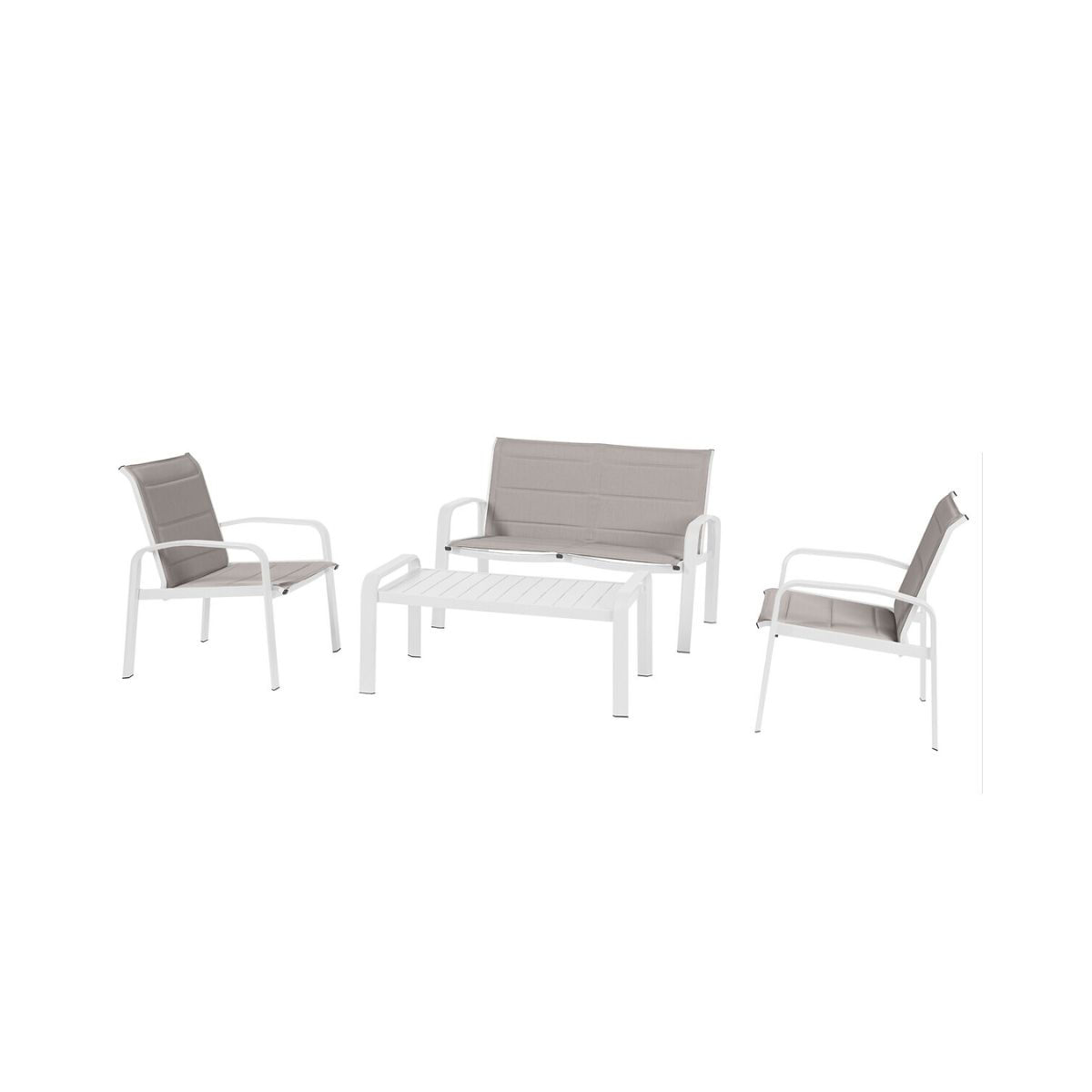 Conjunto-de-jardin-Elyn-sofa---2-sillas---mesa-aluminio-marron-blanco-fondo-blanco