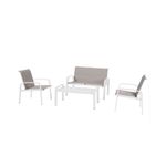 Conjunto-de-jardin-Elyn-sofa---2-sillas---mesa-aluminio-marron-blanco-fondo-blanco