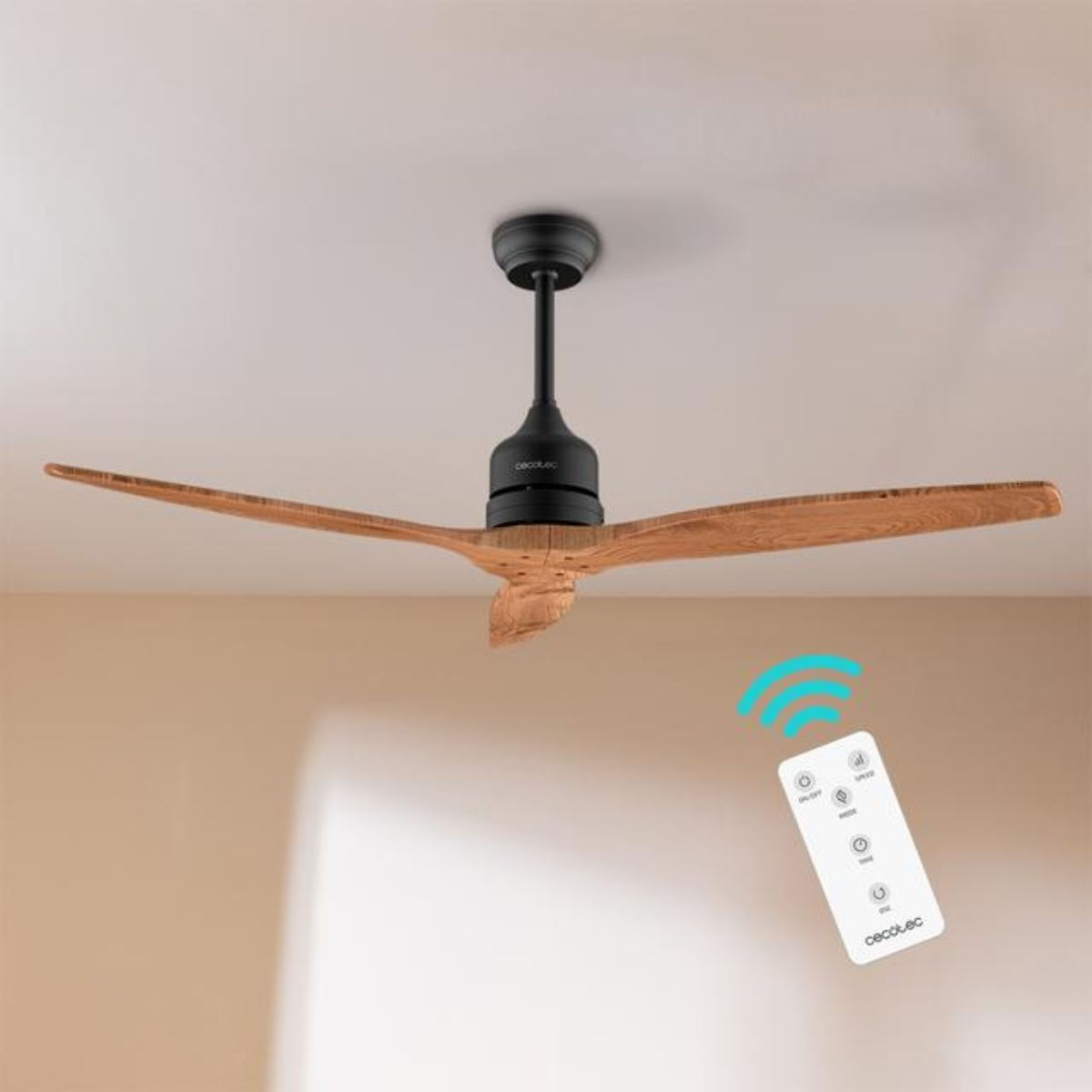 Ventilador-de-techo-Cecotec-EnergySilence-Aero-5270-40W-negro-madera-Ø132-cm-mando