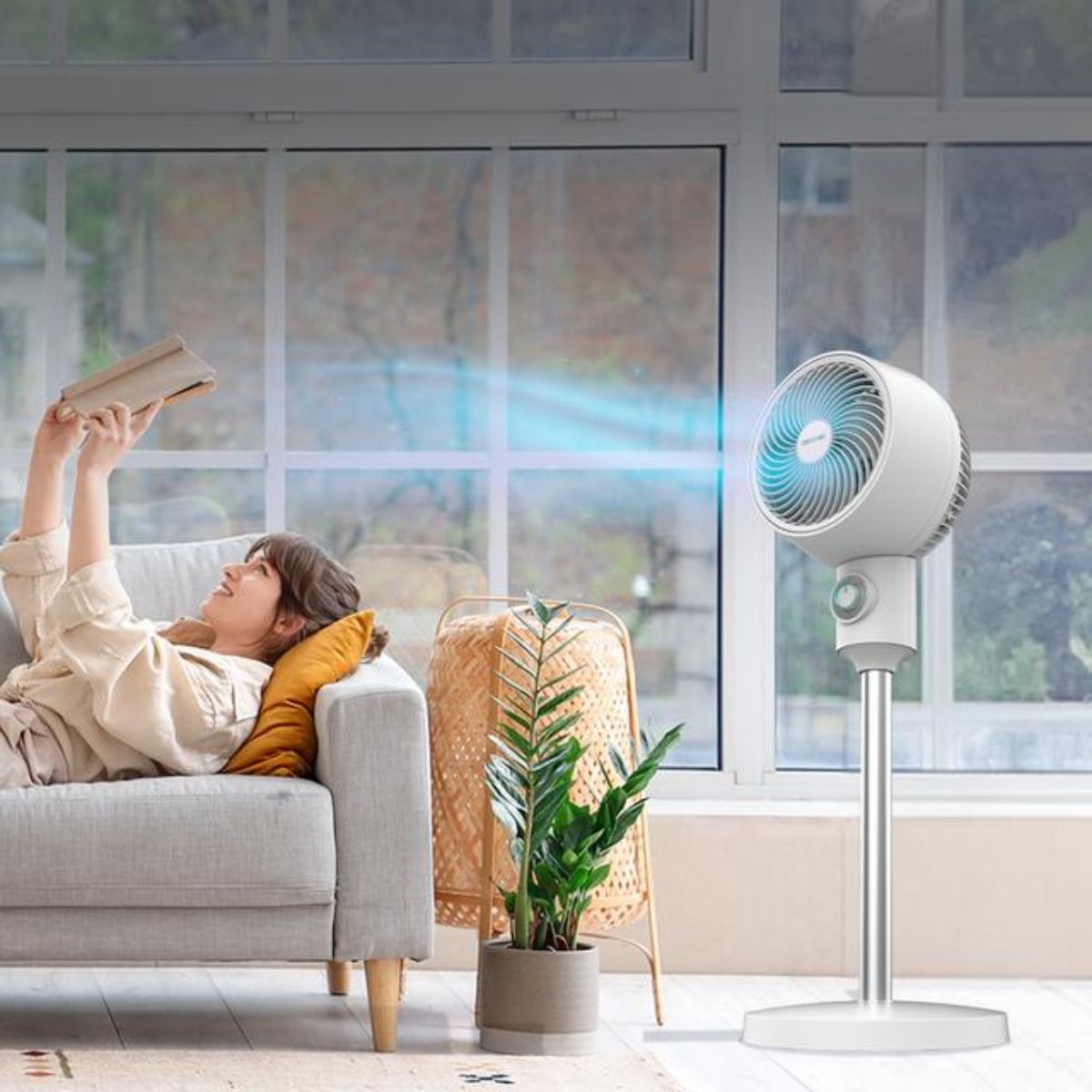 Ventilador-de-pie-Cecotec-EnergySilence-900-Cyclone-35W-oscilante-blanco-flujo-de-aire