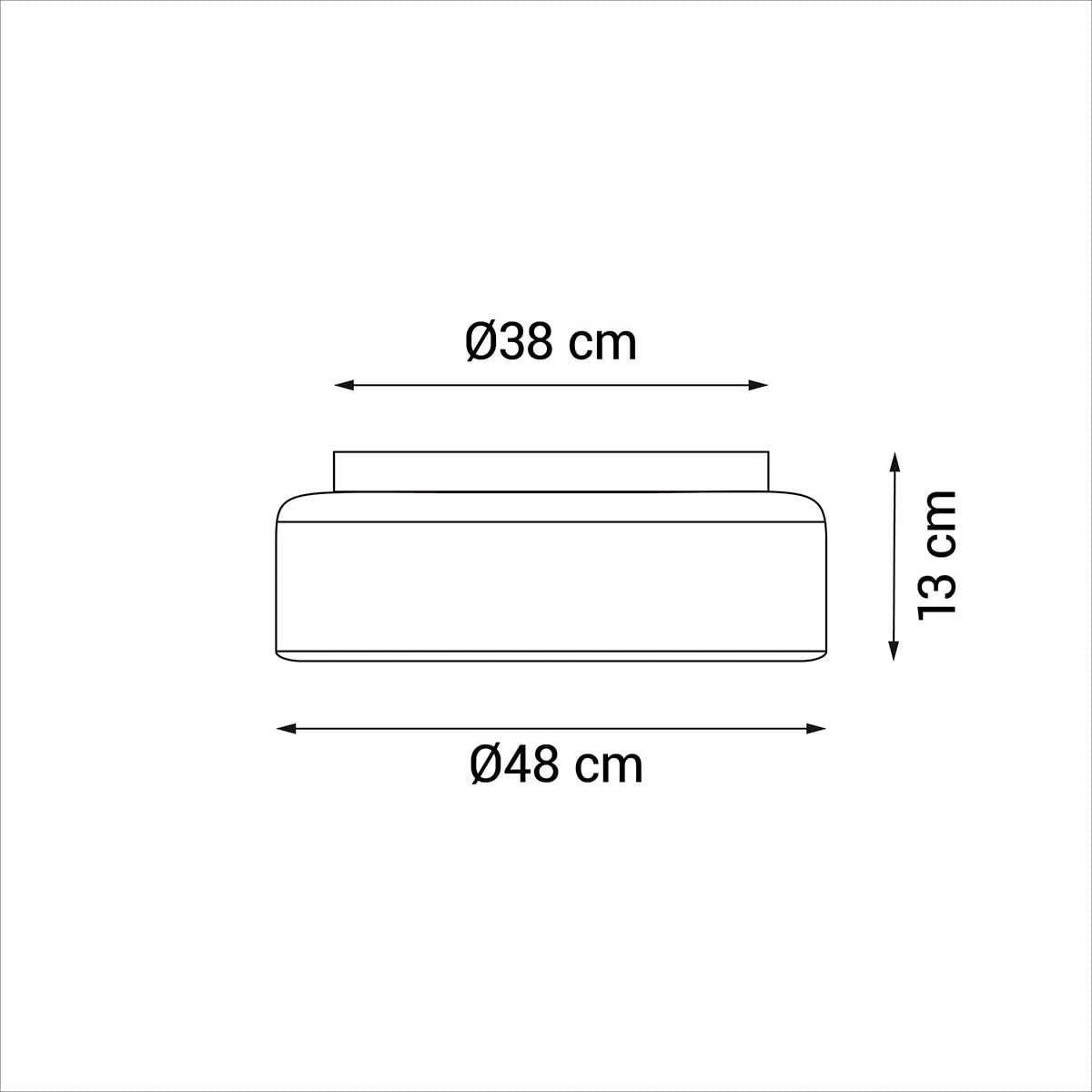 Ventilador de techo Musin Sulion tipo plafón blanco/natural Ø48 cm 3