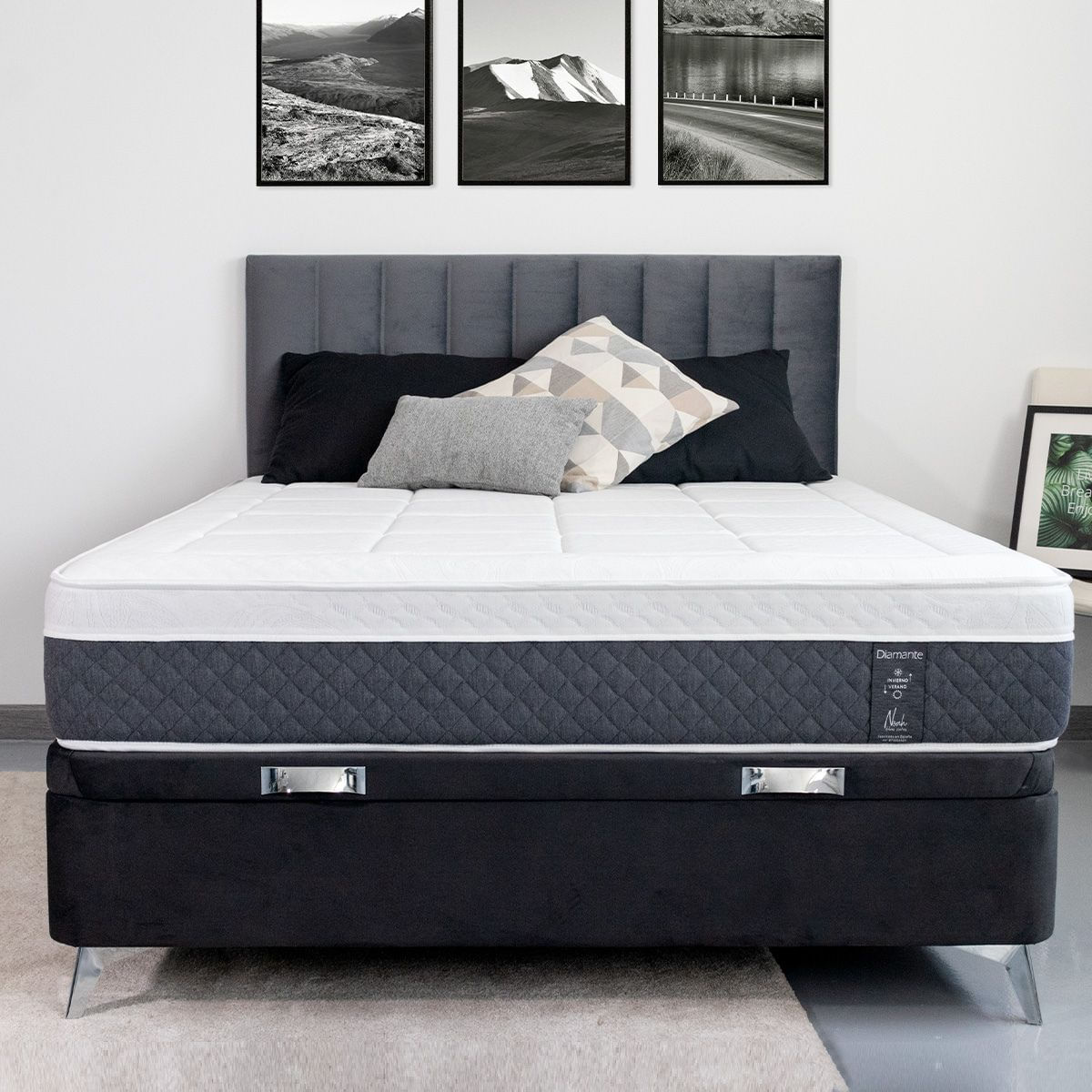 Colchon-Noah-Diamante-Deluxe-150x190-enrollado-frontal