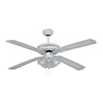 Ventilador de techo Alicante Bastilipo 60W 4 aspas reversibles blanco Ø132 cm