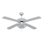 Ventilador de techo Alicante Bastilipo 60W 4 aspas reversibles blanco Ø132 cm 2