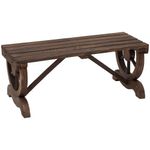 Banco de jardín Garten Outsunny 2 plazas madera de abeto 39,5x98x50 cm fondo blanco