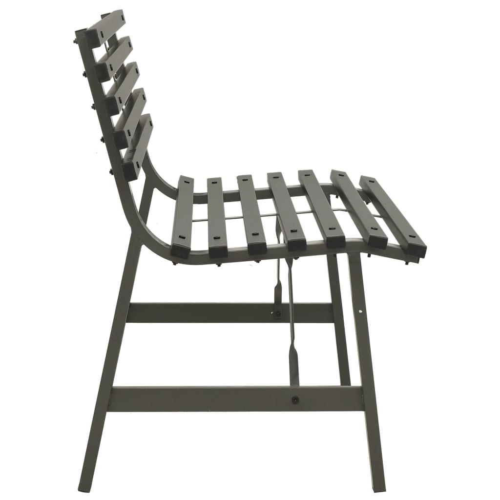 Banco de jardín Park acero negro 76,5x110x59 cm