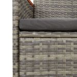 Conjunto de jardín Lisboa 2 sillas + mesa con cojines gris detalle