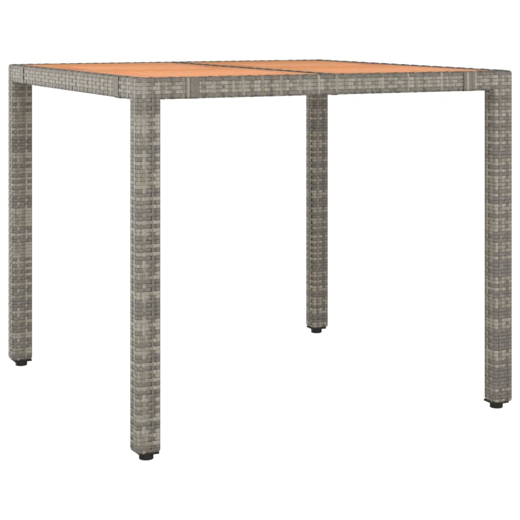Conjunto de jardín 4 sillas + mesa con cojines gris mesa