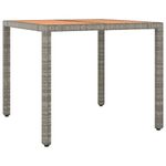 Conjunto de jardín 4 sillas + mesa con cojines gris mesa