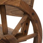 Banco de jardín Hida Outsunny carga 250kg marrón 80x114x58 cm detalle