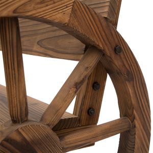 Banco de jardín Hida Outsunny carga 250kg marrón 80x114x58 cm