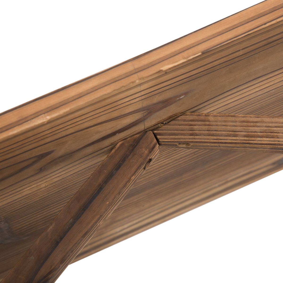 Banco de jardín Hida Outsunny carga 250kg marrón 80x114x58 cm respaldo