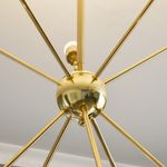 Lámpara de techo Destello Homcom 10 bombillas dorado 74x65x65 cm detalle lampara