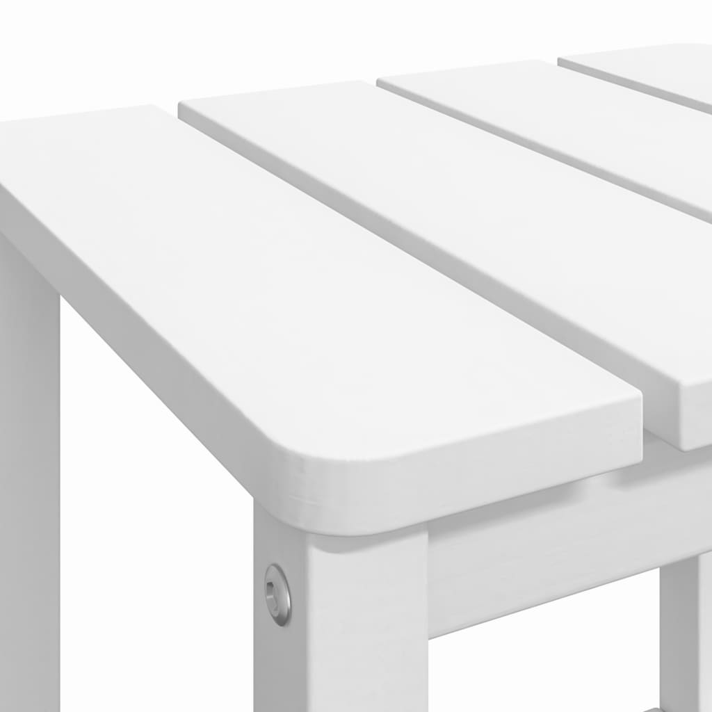Mesa de jardín Adirondack auxiliar blanco 46x38x38 cm detalle