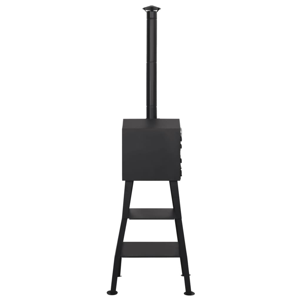 Horno de carbón 2 piedras barro refractario negro 203x54x59 cm