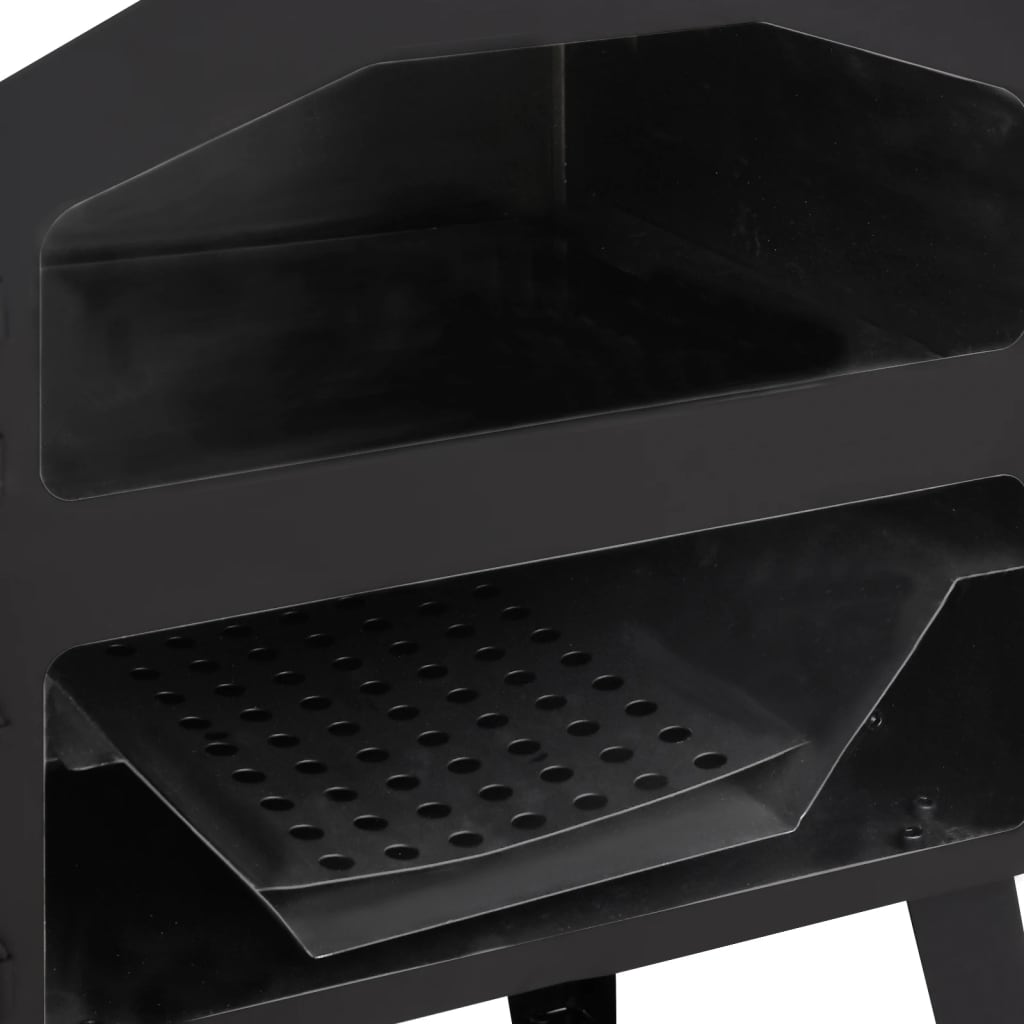 Horno de carbón 2 piedras barro refractario negro 203x54x59 cm detalle