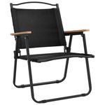 Pack de 2 sillas de exterior tela oxford negro 78x54x55 cm lateral