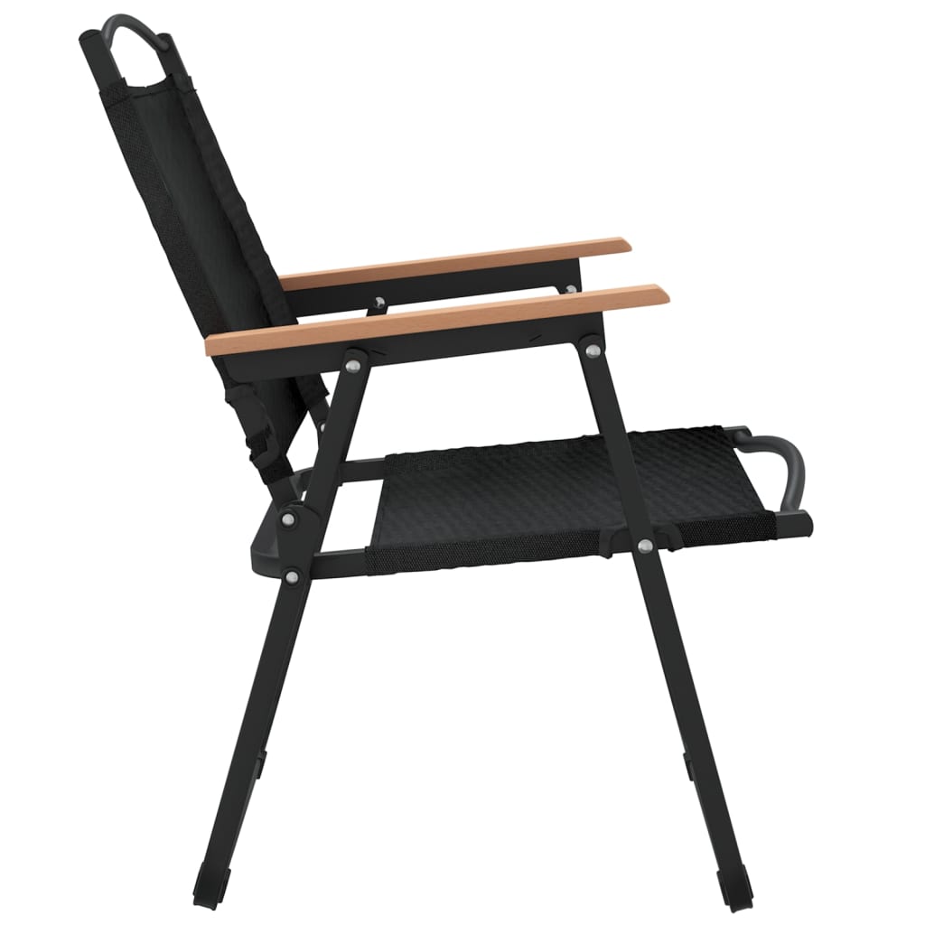 Pack de 2 sillas de exterior tela oxford negro 78x54x55 cm perfil