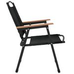 Pack de 2 sillas de exterior tela oxford negro 78x54x55 cm perfil