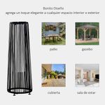 Lámpara solar Sunrise Outsunny con LED 0,8W negro Ø21,5x61 cm