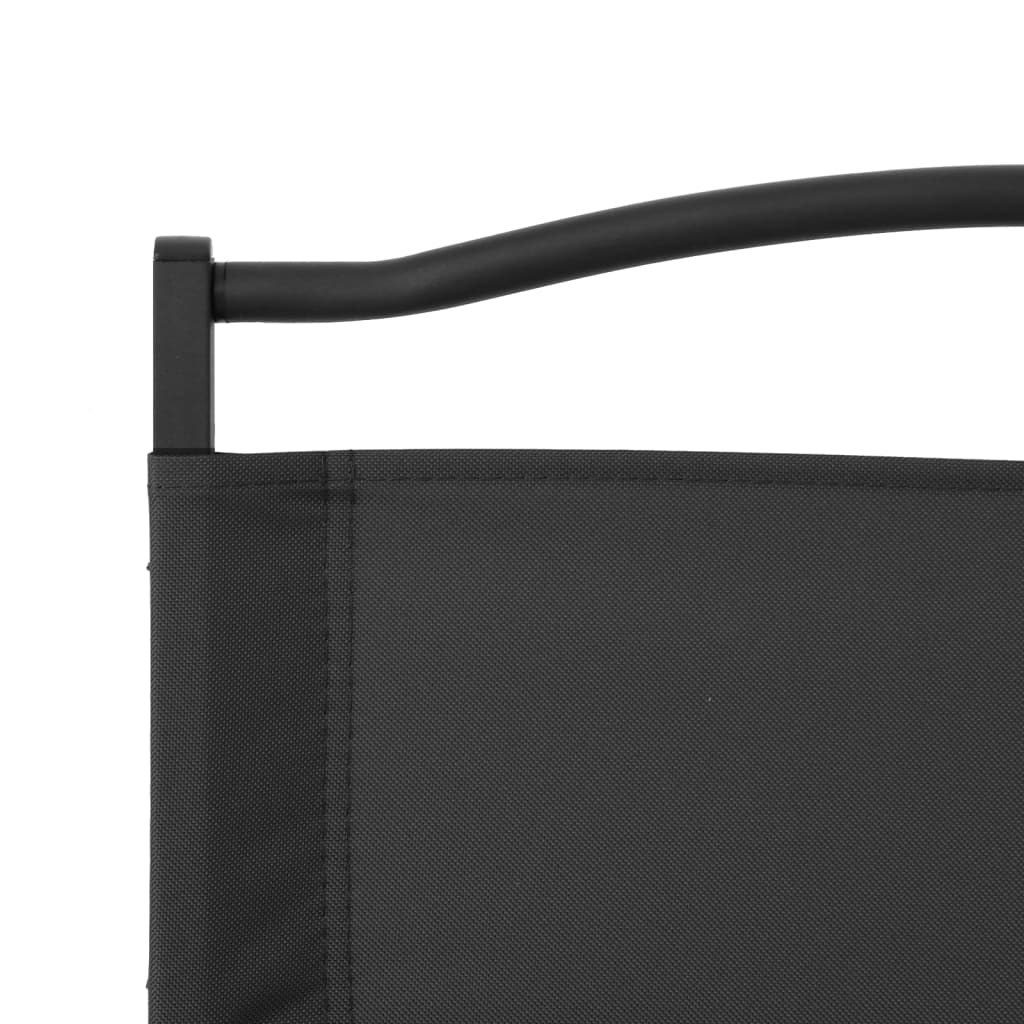 Pack de 2 sillas de exterior tela oxford negro 78x54x55 cm detalle
