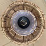 Farolillo solar Ashti Outsunny luces LED natural Ø18x37 cm detalle