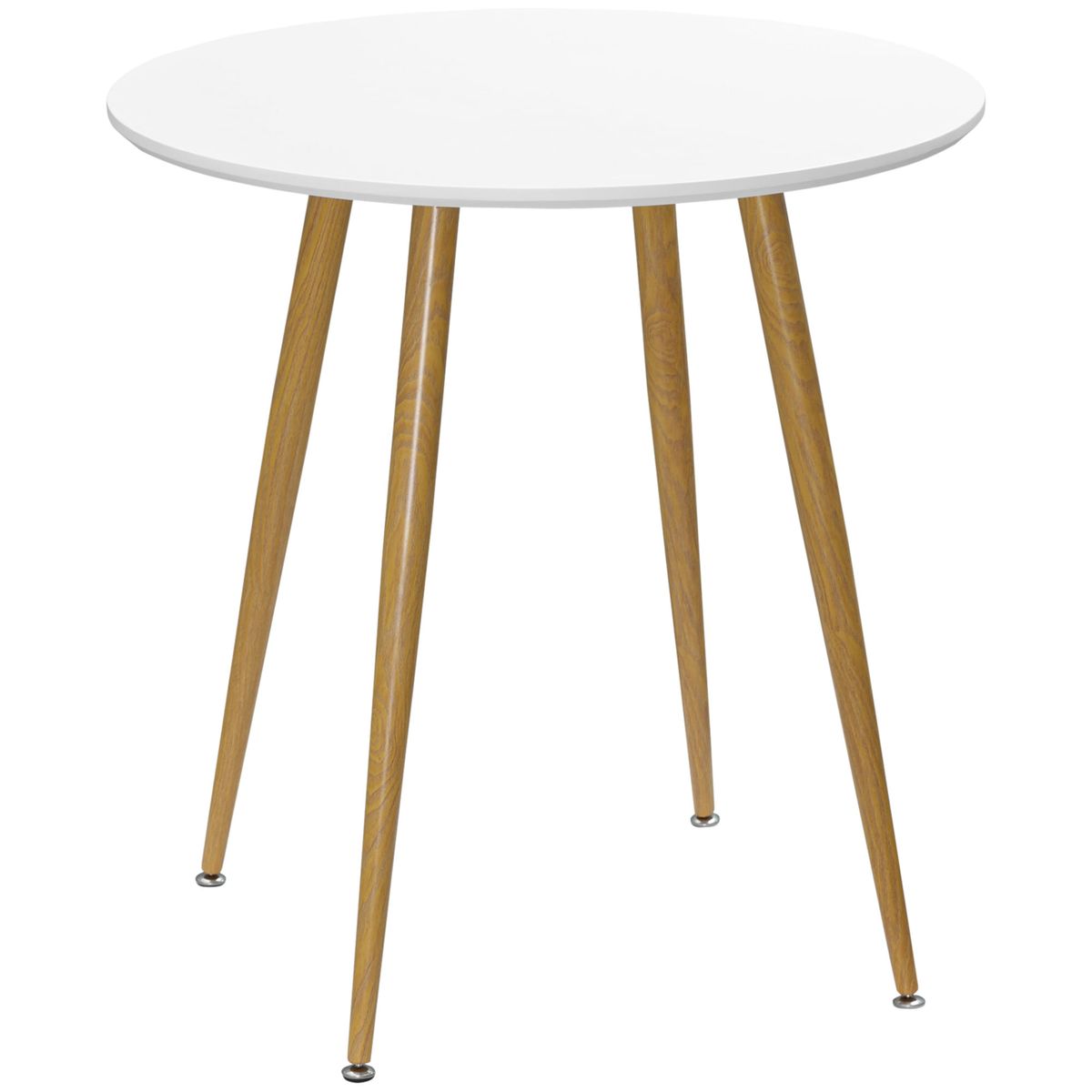 Mesa de comedor Branke Homcom 2 personas blanco Ø72x75 cm fondo blanco