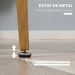 Mesa de comedor Branke Homcom 2 personas blanco Ø72x75 cm detalle