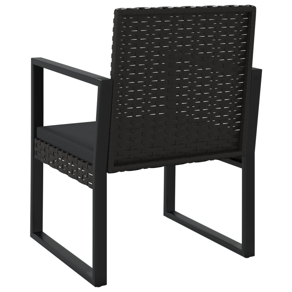Set de jardín Anic 2 sillas + mesa auxiliar negro posterior