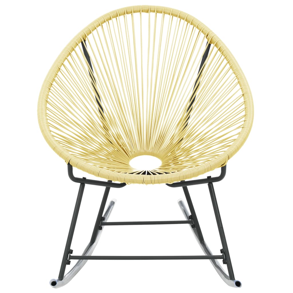 Silla balancín Acapulco poliratán beige 82x69x79 cm