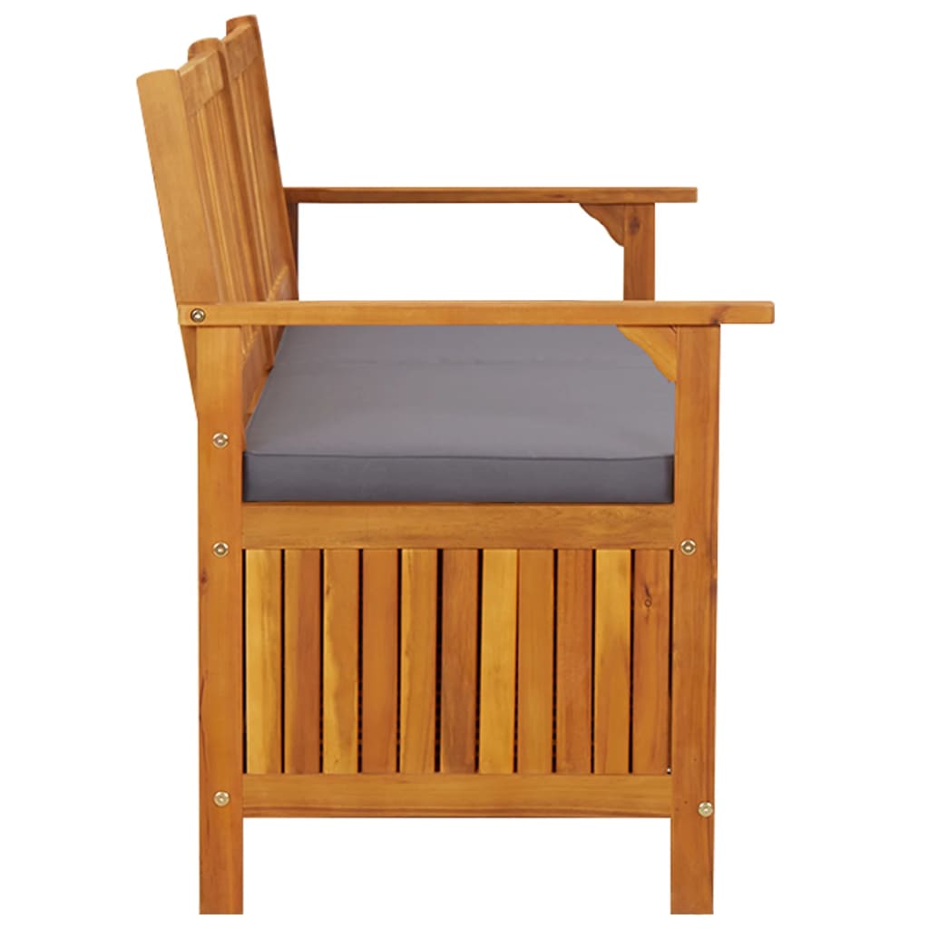 Banco de almacenaje Fels exterior madera de acacia 84x148x62 cm