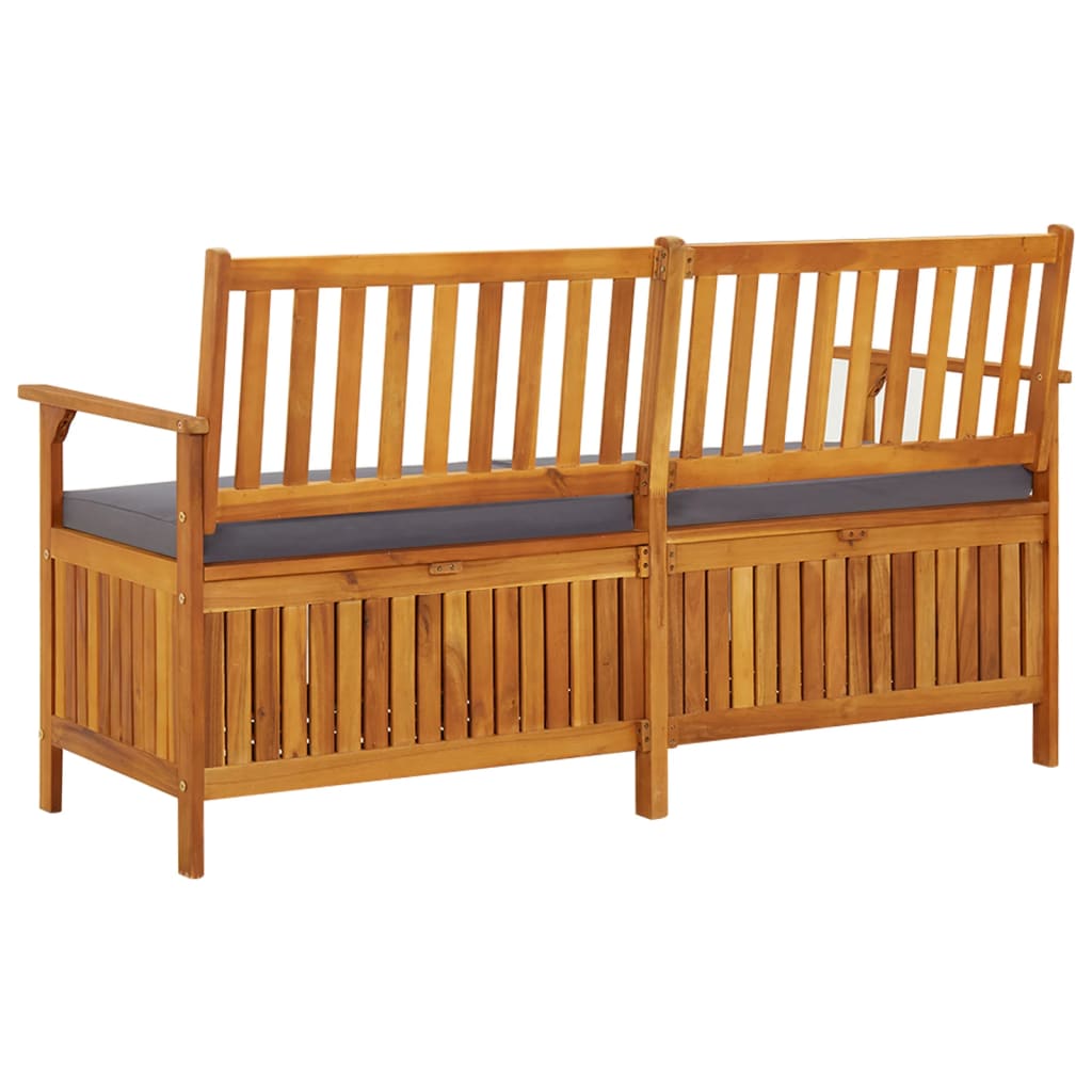 Banco de almacenaje Fels exterior madera de acacia 84x148x62 cm